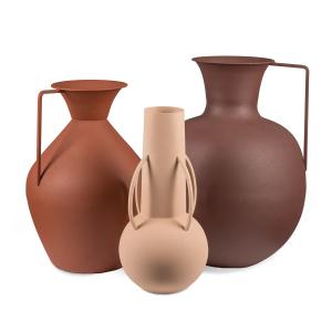 Pols Potten - Roman Vase, marron mat (set de 3)