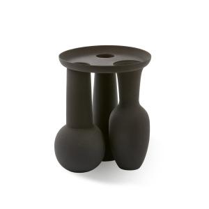 Pols Potten - Roman Vase & Plate, noir