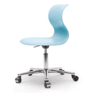 Flötotto - Pro 6 chaise pivotante, aluminium poli / aqua bl…
