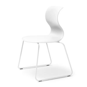 Flötotto – Chaise Pro 6, piètement blanc neige, coque de si…