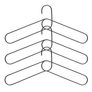 Puik - Cintre à boucle (lot de 3), noir