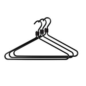 Radius Design - Cintre, noir / Clip noir (lot de 3)
