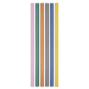 Remember - Pailles en verre, multicolores (set de 6)