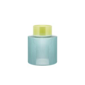 Remember - Vase en verre Groove, S, blue
