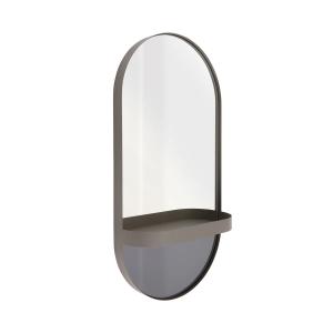 Remember - Miroir mural avec étagère, taupe