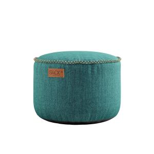 SACK it - RETRO it Cobana Drum Outdoor Pouf, petrol melange