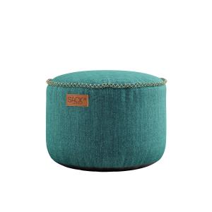 SACK it - RETRO it Cobana Drum Outdoor Pouf, petrol melange