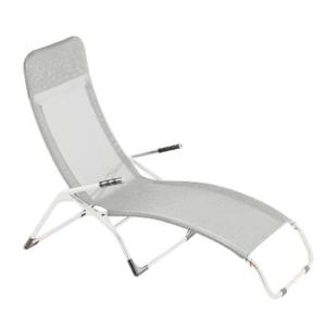 Fiam - Chaise longue de terrasse Samba aluminium / gris arg…