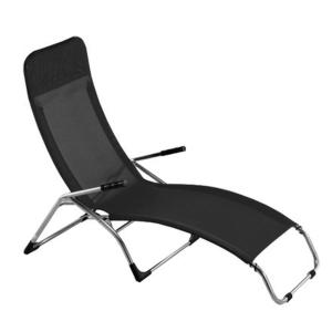 Fiam - Chaise longue de terrasse Samba aluminium / noir