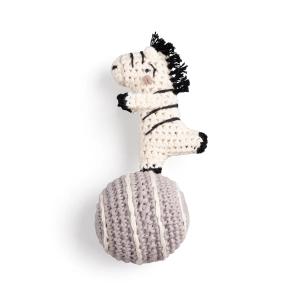 Sebra - Hochet Zebra au crochet, violet