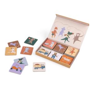 Sebra - Memory dans une boîte en bois, Toes / Builders, mul…