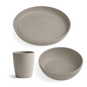 Sebra - MUMS Set de vaisselle pour enfants, jetty beige (3…