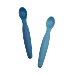 Sebra - Cuillère en silicone, vintage blue (lot de 2)