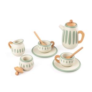 Sebra - Set de thé en bois, classic blanc / sage (set de 11…