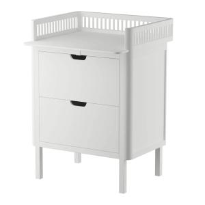 Sebra - Commode à langer avec tiroirs, classic white