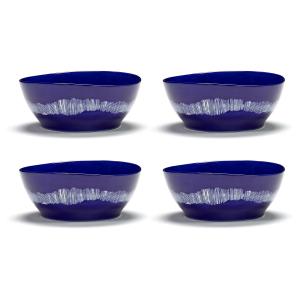 Serax - Feast Bol, Ø 18 cm, bleu foncé / blanc rayé (set de…