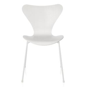 Fritz Hansen - Série 7 chaise, monochrome blanc / frêne tei…