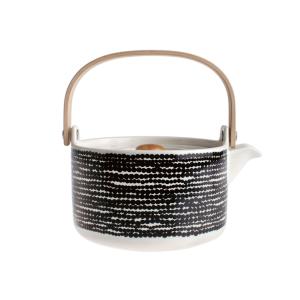 Marimekko - Oiva Räsymatto Théière noir / blanc