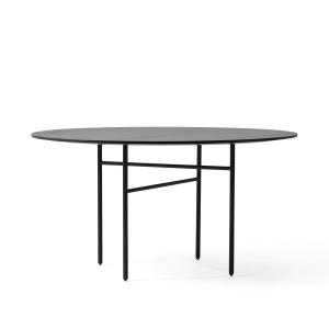 Audo - Snaregade Table, Ø 138 cm, placage chêne teinté noir…