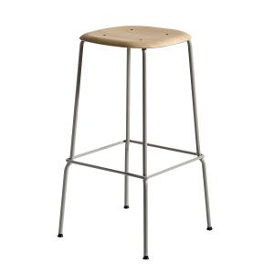 HAY - Soft Edge 80 Tabouret, H 75 cm, chêne / gris