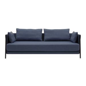 Softline - Madison Canapé-lit, noir / Vision bleu foncé (44…