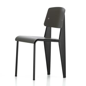 Vitra - Prouvé Standard SP chair, noir / basalte, patins en…