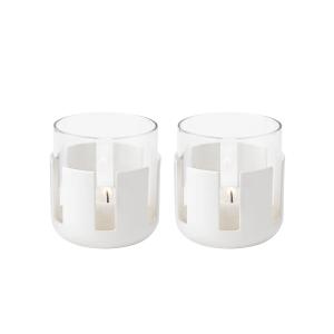 Stelton - Luna Porte-bougies à chauffe-plat, soft white