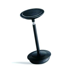 Wilkhahn - Stitz Tabouret, cuir noir / noir