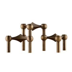 Stoff Nagel - Bougeoirs, laiton bruni (set de 3)