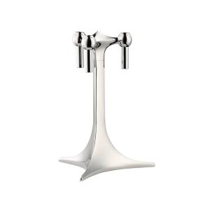 Stoff Nagel - Bougeoir, H 23 cm, chrome