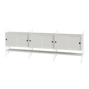 String - Sideboard, 240 x 85 x 30 cm, blanc / blanc