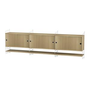 String - Armoire murale, 240 x 75 x 30 cm, chêne / blanc