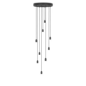 Tala - Brass Nine Lampe suspendue, noir / aluminium anodisé