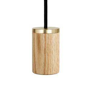 Tala - Knuckle Lampe à suspendre, chêne / laiton