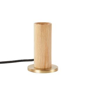 Tala - Chêne Knuckle Lampe de table, chêne / laiton