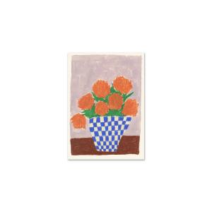 The Poster Club - Orange Flowers de Carla Llanos, 21 x 29,7…