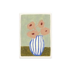 The Poster Club - Pink Flowers de Carla Llanos, 30 x 40 cm