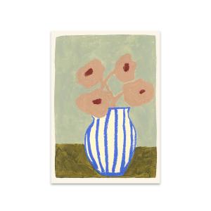 The Poster Club - Pink Flowers de Carla Llanos, 50 x 70 cm