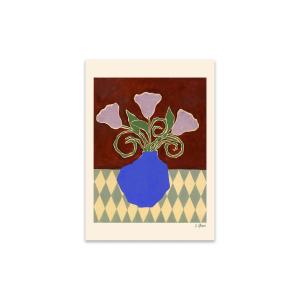 The Poster Club - Purple Flowers de Carla Llanos, 30 x 40 cm