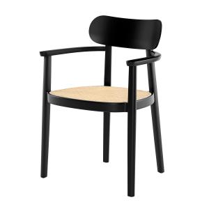 Thonet - 118 FV Fauteuil canné, hêtre noir (TP 29)