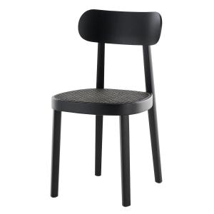 Thonet - 118 Chaise, cannage Dark Melange avec tissu de sou…