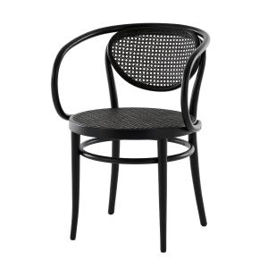 Thonet - 210 R Chaise avec accoudoirs, cannage Dark Melange…