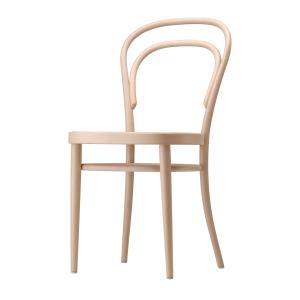 Thonet - 214 Chaise en bois courbé, cannage avec tissu de s…