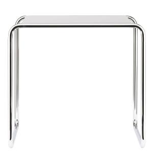 Thonet - B 9 c Table d'appoint, chrome / blanc pur (RAL 901…