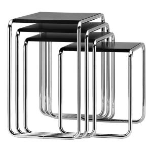 Thonet - B 9 Set de table d'ensemble, chrome / noir profond…