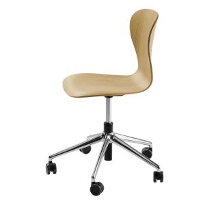 Thonet - S 220 DRW Siège pivotant avec roulettes, chêne / p…