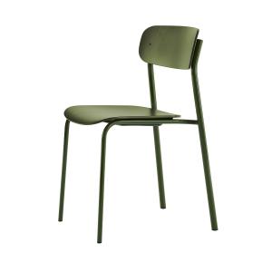 Thonet - S 243 chaise, vert olive (RAL 6003) / hêtre teinté…