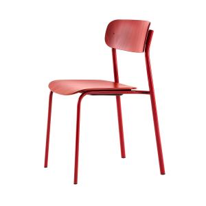 Thonet - S 243 chaise, rouge tomate (RAL 3013) / hêtre tein…