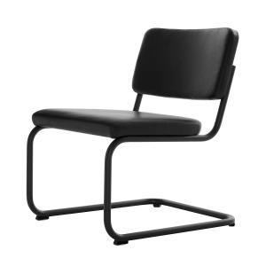Thonet - S 32 PVL Chaise Lounge, acier noir profond (RAL 90…