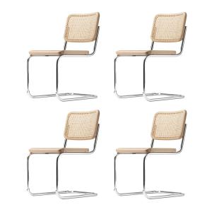 Thonet - S 32 V Chaise, chrome / hêtre naturel (TP 17) / ca…